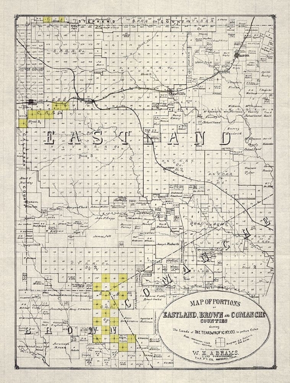 Picture of EASTLAND, BROWN, COMANCHE COUNTY TEXAS -1890