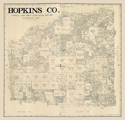 Picture of HOPKINS COUNTY TEXAS - THIELEPAPE 1885 