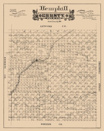 Picture of HEMPHILL COUNTY TEXAS - HALL 1888 