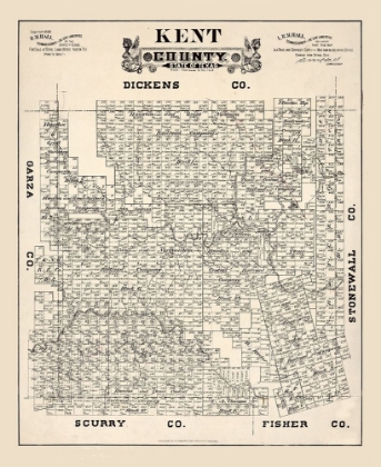 Picture of KENT COUNTY TEXAS - HALL 1888 