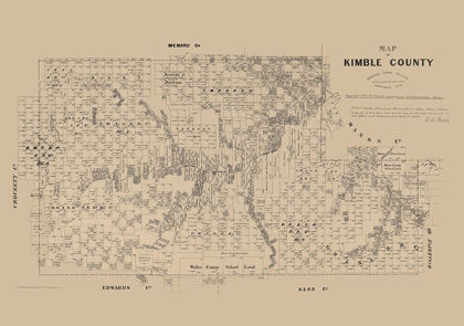 Picture of KIMBLE COUNTY TEXAS - WALSH 1879 
