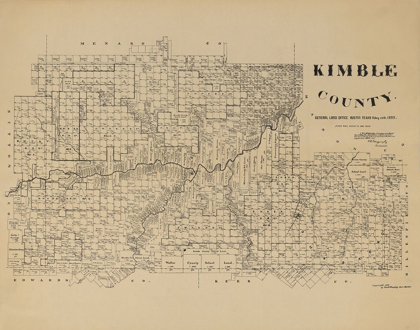 Picture of KIMBLE COUNTY TEXAS - MCGAUGHEY 1892 