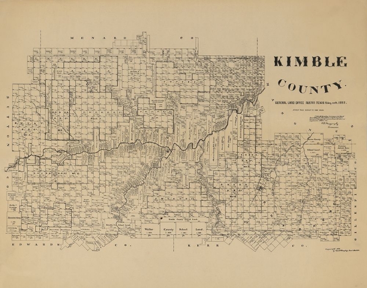 Picture of KIMBLE COUNTY TEXAS - MCGAUGHEY 1892 