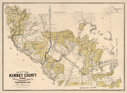 Picture of KINNEY COUNTY TEXAS - GAST 1884 