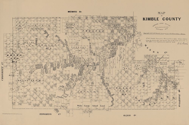 Picture of KIMBLE COUNTY TEXAS - WALSH 1879 