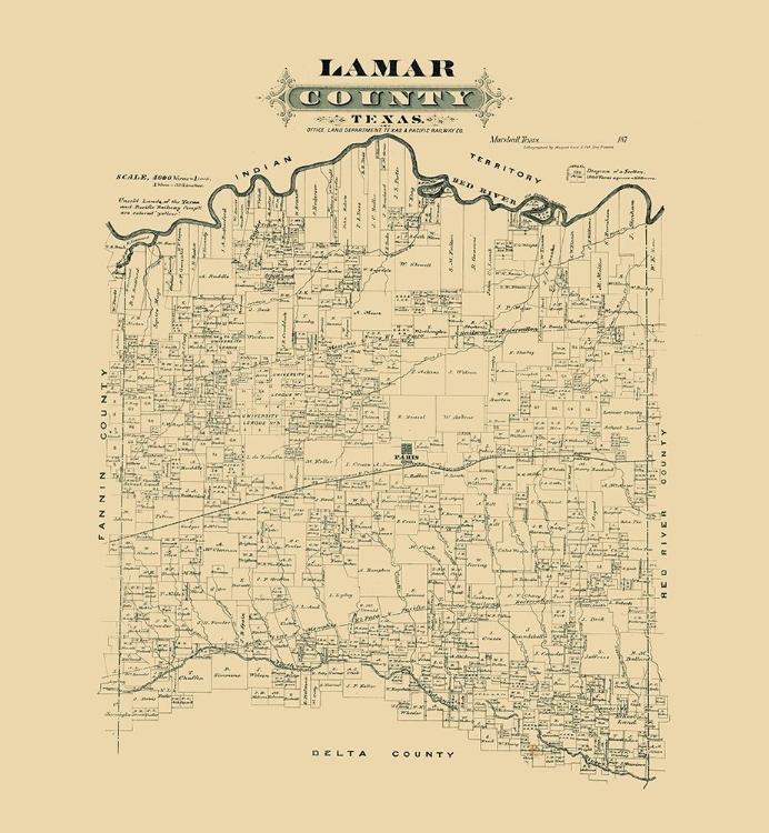 Picture of LAMAR COUNTY TEXAS -1870
