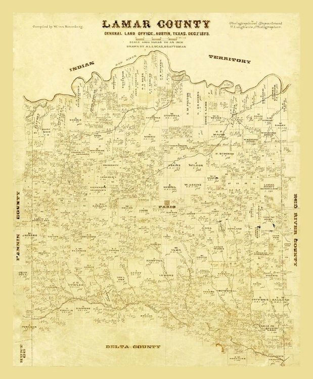 Picture of LAMAR COUNTY TEXAS - LUCAS 1873 