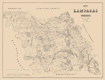 Picture of LAMPASAS COUNTY TEXAS - WALSH 1879 