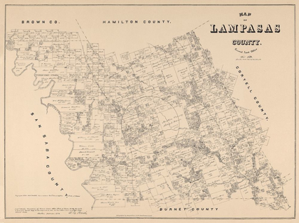 Picture of LAMPASAS COUNTY TEXAS - WALSH 1879 