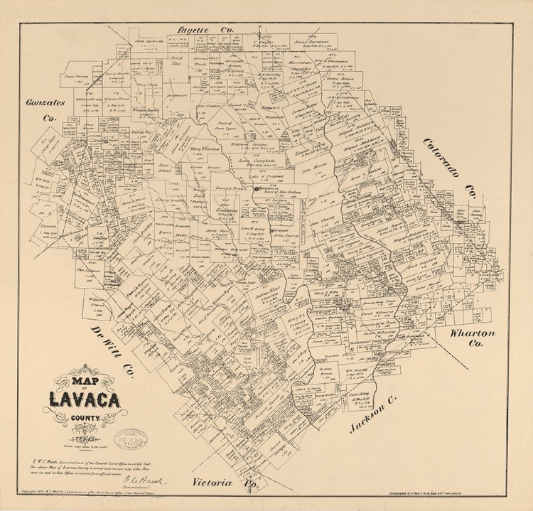 Picture of LAVACA COUNTY TEXAS - WALSH 1879 