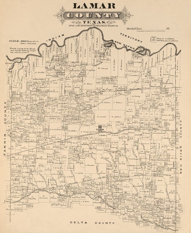 Picture of LAMAR COUNTY TEXAS - GAST 1870 