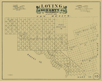 Picture of LOVING COUNTY TEXAS - HALL 1889 