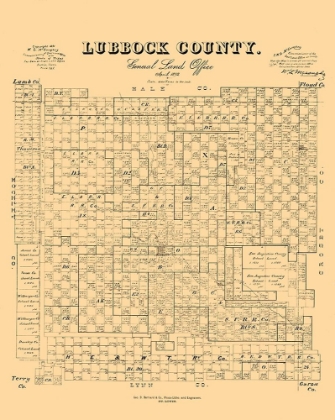 Picture of LUBBOCK COUNTY TEXAS - MCGAUGHEY 1892 