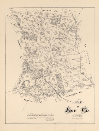 Picture of LEE COUNTY TEXAS - WALSH 1879 