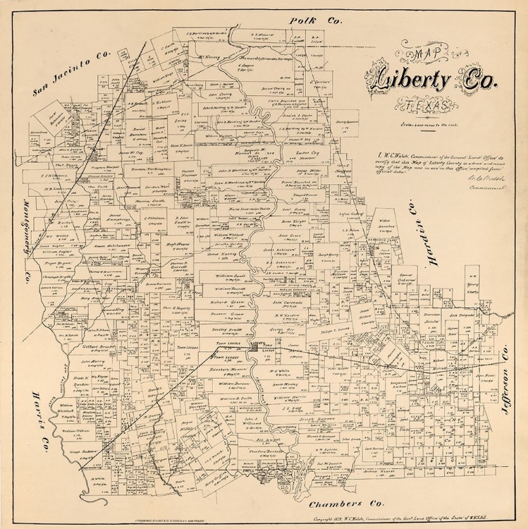 Picture of LIBERTY COUNTY TEXAS - WALSH 1879 