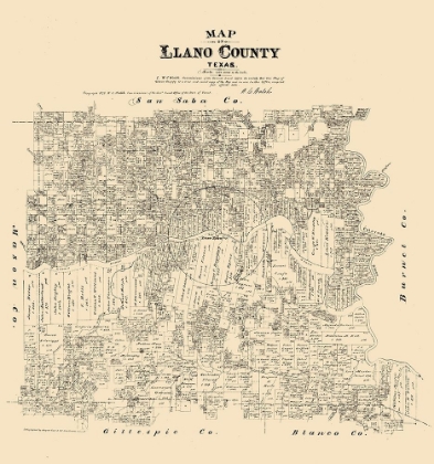 Picture of LLANO COUNTY TEXAS - WALSH 1879 