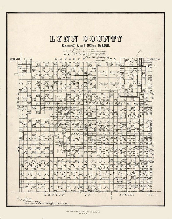 Picture of LYNN COUNTY TEXAS - MCGAUGHEY 1891 