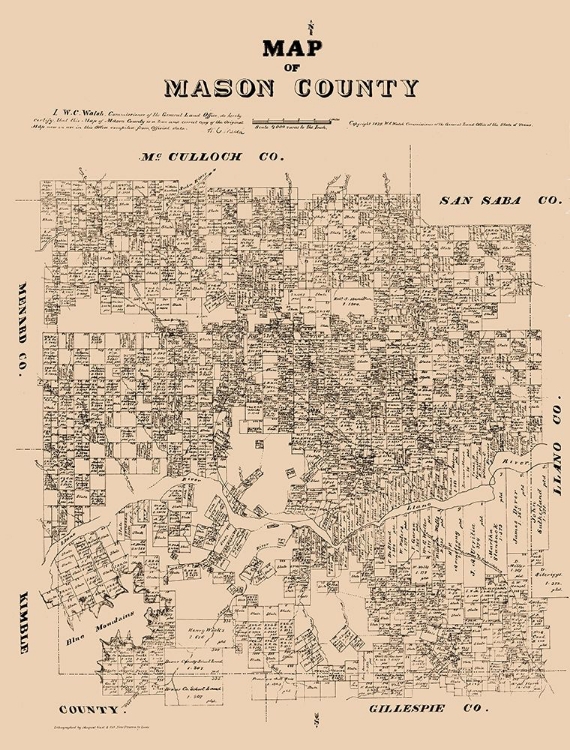 Picture of MASON COUNTY TEXAS - WALSH 1879 