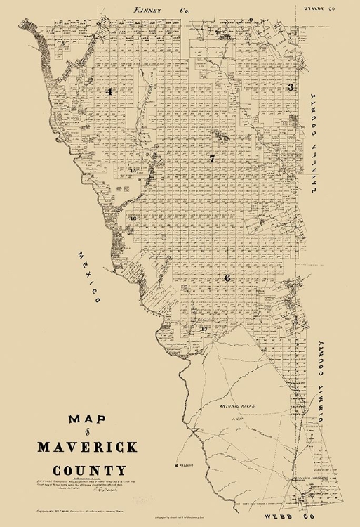 Picture of MAVERICK COUNTY TEXAS - WALSH 1879 