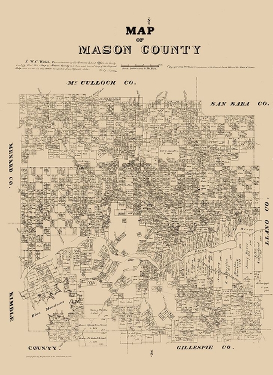 Picture of MASON COUNTY TEXAS - WALSH 1879 