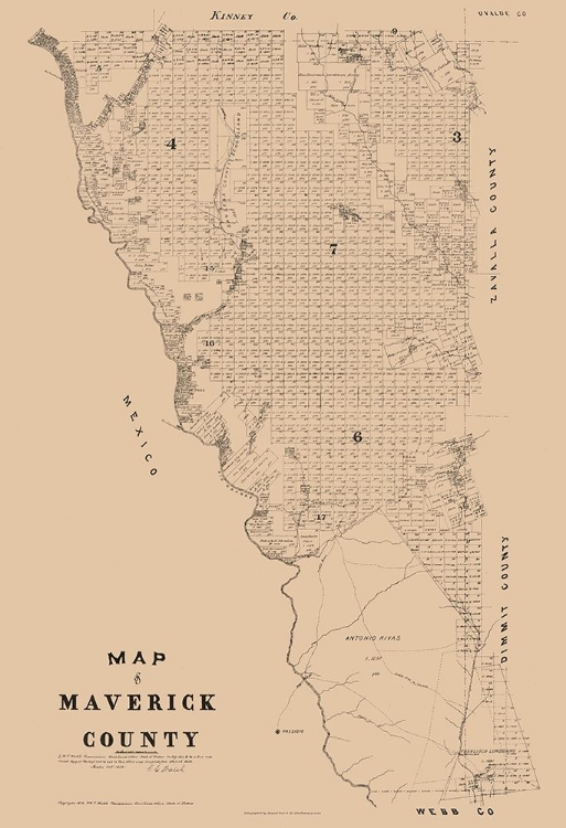 Picture of MARVERICK COUNTY TEXAS - WALSH 1897 