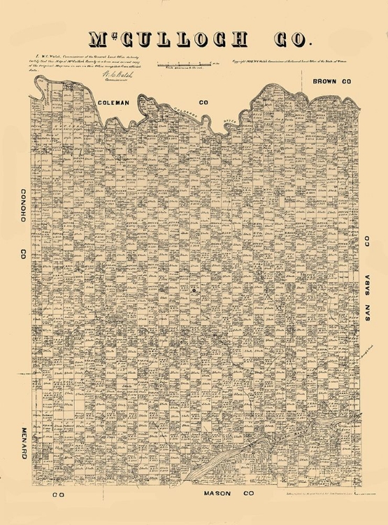 Picture of MCCULLOCH COUNTY TEXAS - WALSH 1879 