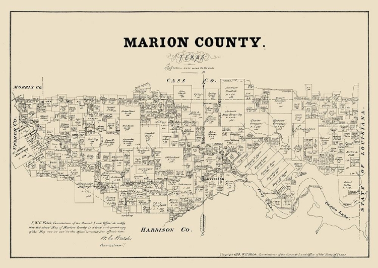 Picture of MARION COUNTY TEXAS - WALSH 1879 