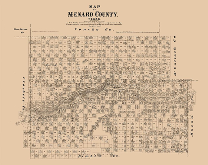 Picture of MENARD COUNTY TEXAS - WALSH 1879 