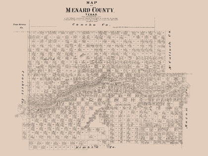 Picture of MENARD COUNTY TEXAS - WALSH 1879 