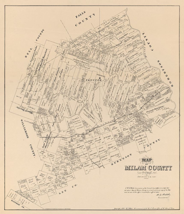 Picture of MILAM COUNTY TEXAS - WALSH 1879 