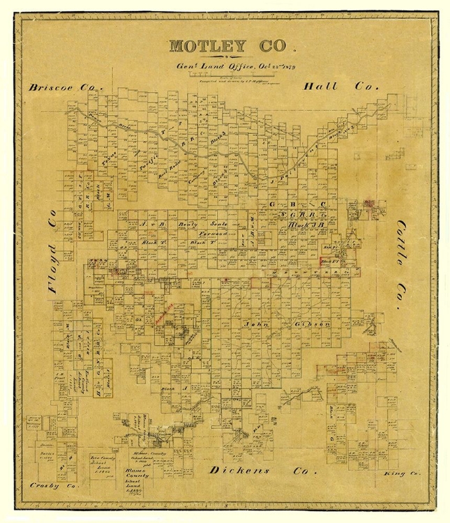 Picture of MOTLEY COUNTY TEXAS - MATTHEWS 1879 