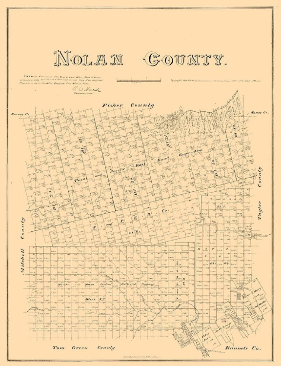 Picture of NOLAN COUNTY TEXAS - WALSH 1880 