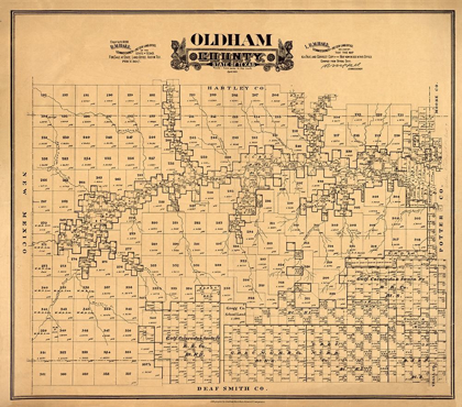 Picture of OLDHAM COUNTY TEXAS - HALL 1888 