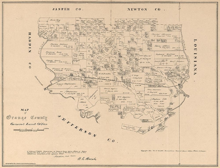 Picture of ORANGE COUNTY TEXAS - WALSH 1880 