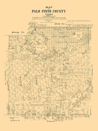 Picture of PALO PINTO COUNTY TEXAS - WALSH 1879 