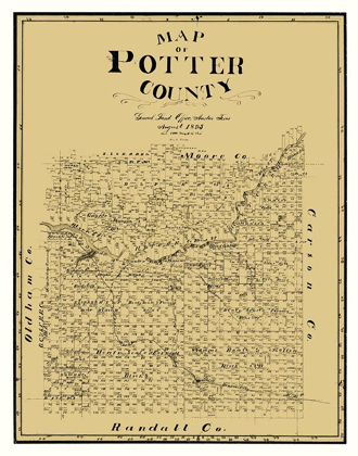Picture of POTTER COUNTY TEXAS - CRAM 1895 