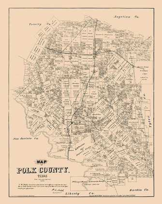Picture of POLK COUNTY TEXAS - WALSH 1879 