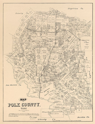 Picture of POLK COUNTY TEXAS - WALSH 1879 