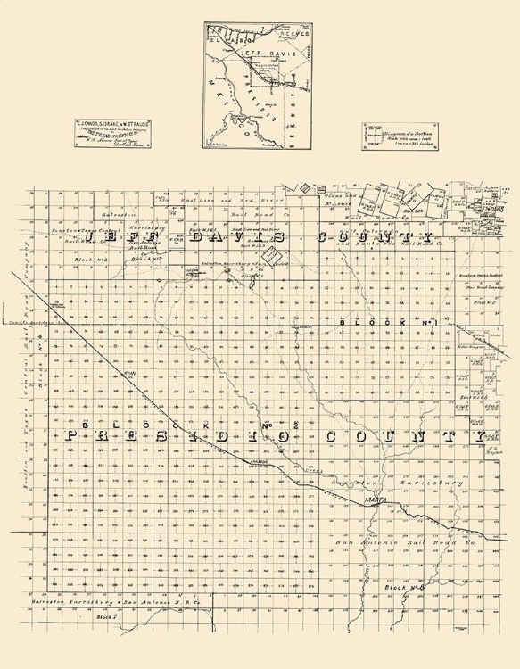 Picture of JEFF DAVIS COUNTY PRESIDIO COUNTY TEXAS - STRAUSS 1894 