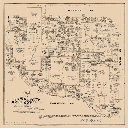 Picture of RAINS COUNTY TEXAS - WALSH 1880 