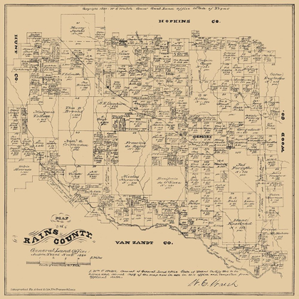 Picture of RAINS COUNTY TEXAS - WALSH 1880 