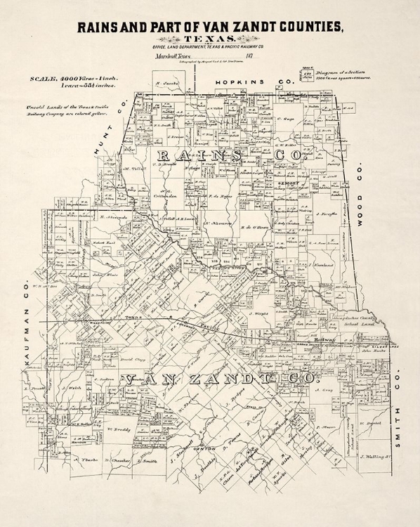 Picture of RAINS COUNTY TEXAS - GAST 1870 