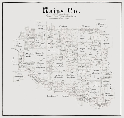 Picture of RAINS COUNTY TEXAS - MAXCY 1888 