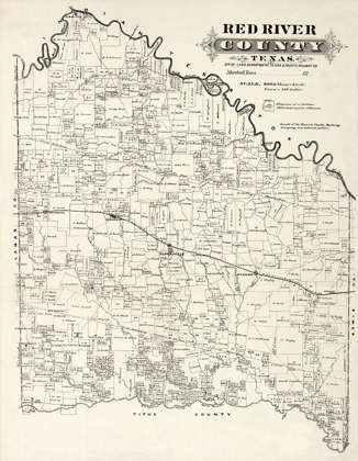 Picture of RED RIVER COUNTY TEXAS -1870