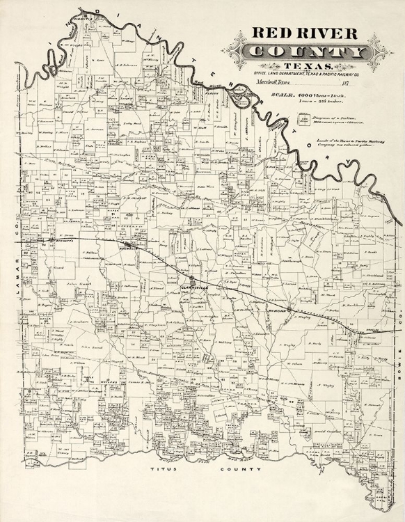 Picture of RED RIVER COUNTY TEXAS -1870