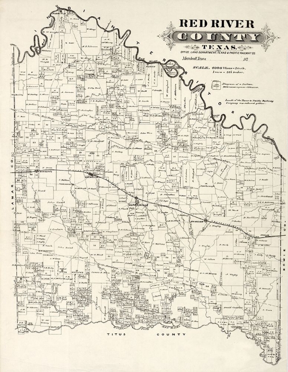 Picture of RED RIVER COUNTY TEXAS -1870