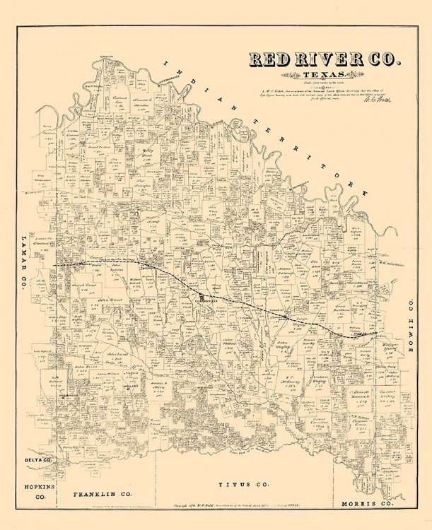 Picture of RED RIVER COUNTY - WALSH 1879 