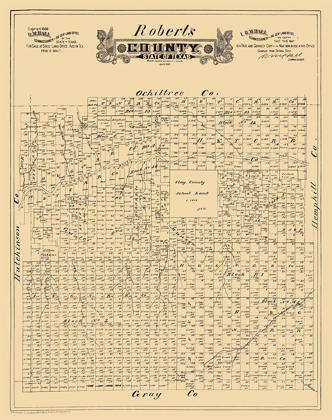 Picture of ROBERTS COUNTY TEXAS - HALL 1888 