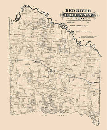 Picture of RED RIVER COUNTY TEXAS -1870