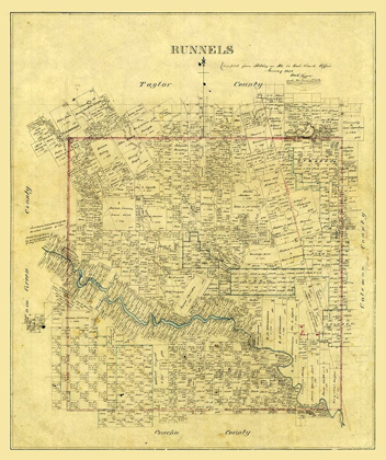 Picture of RUNNELS COUNTY TEXAS -1878